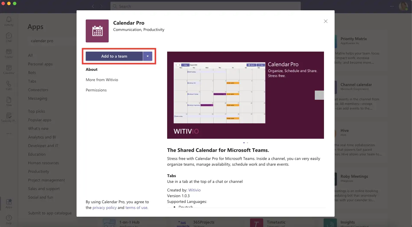 How to install app on Microsoft Teams