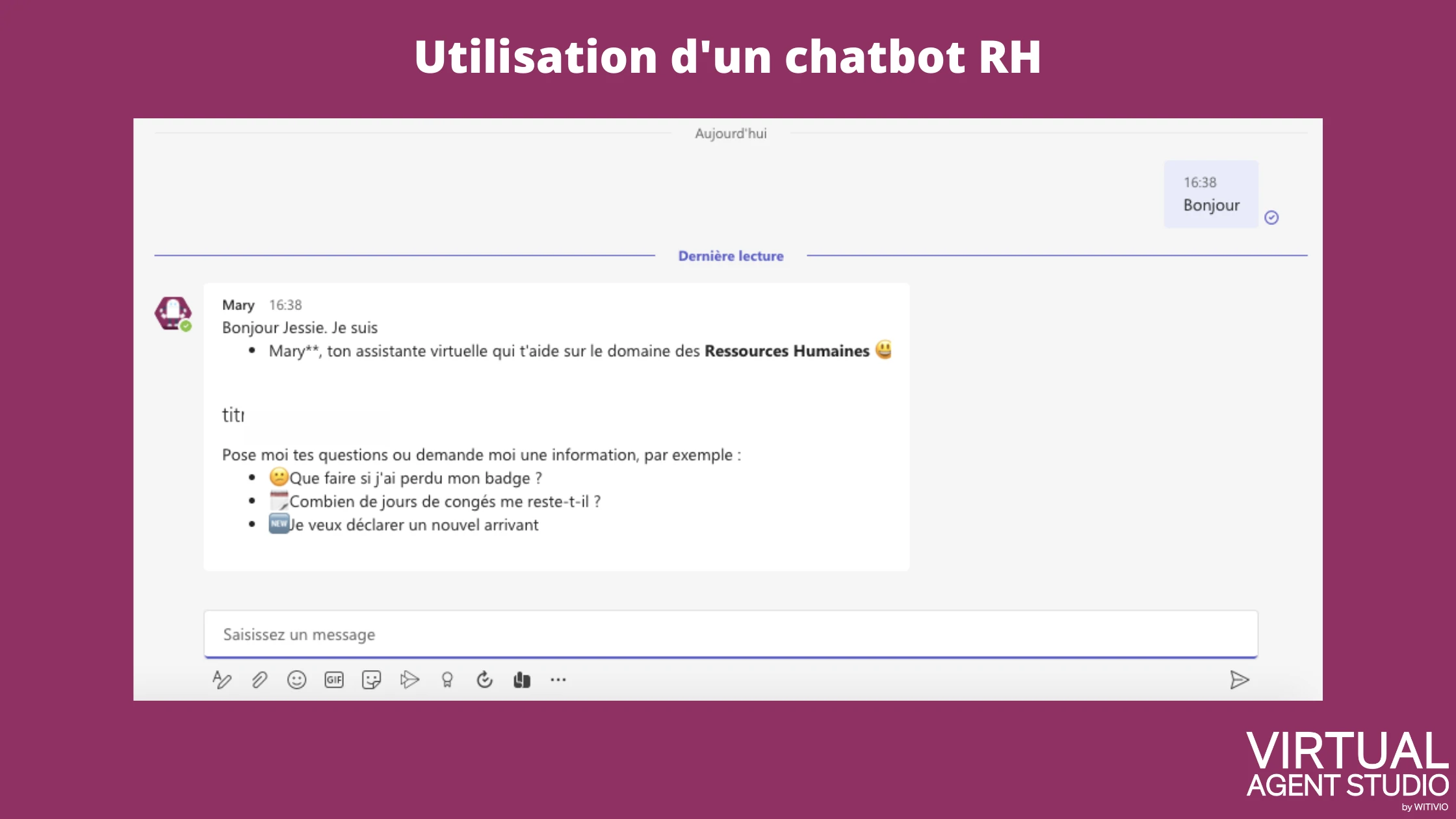chatbot ressources humaines Teams